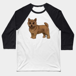 Dog - Norwich Terrier - Red Baseball T-Shirt